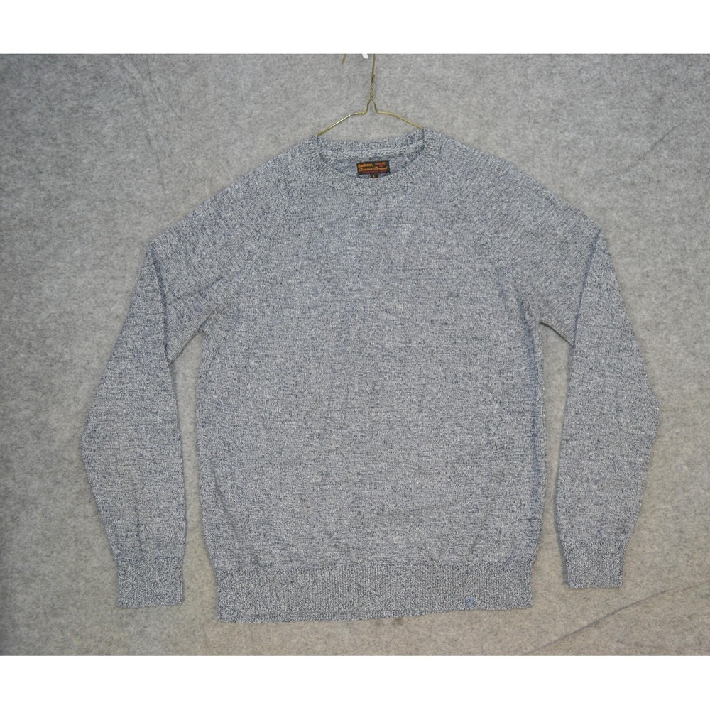 Barbour Beacon Brand Sweater Mens Large Blue‎ Cotton Crewneck Knit Pullover